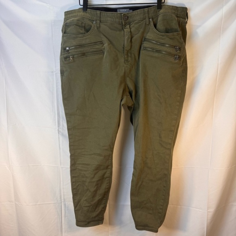 Torrid Sky High Skinny Green Jeans Plus Size 24R